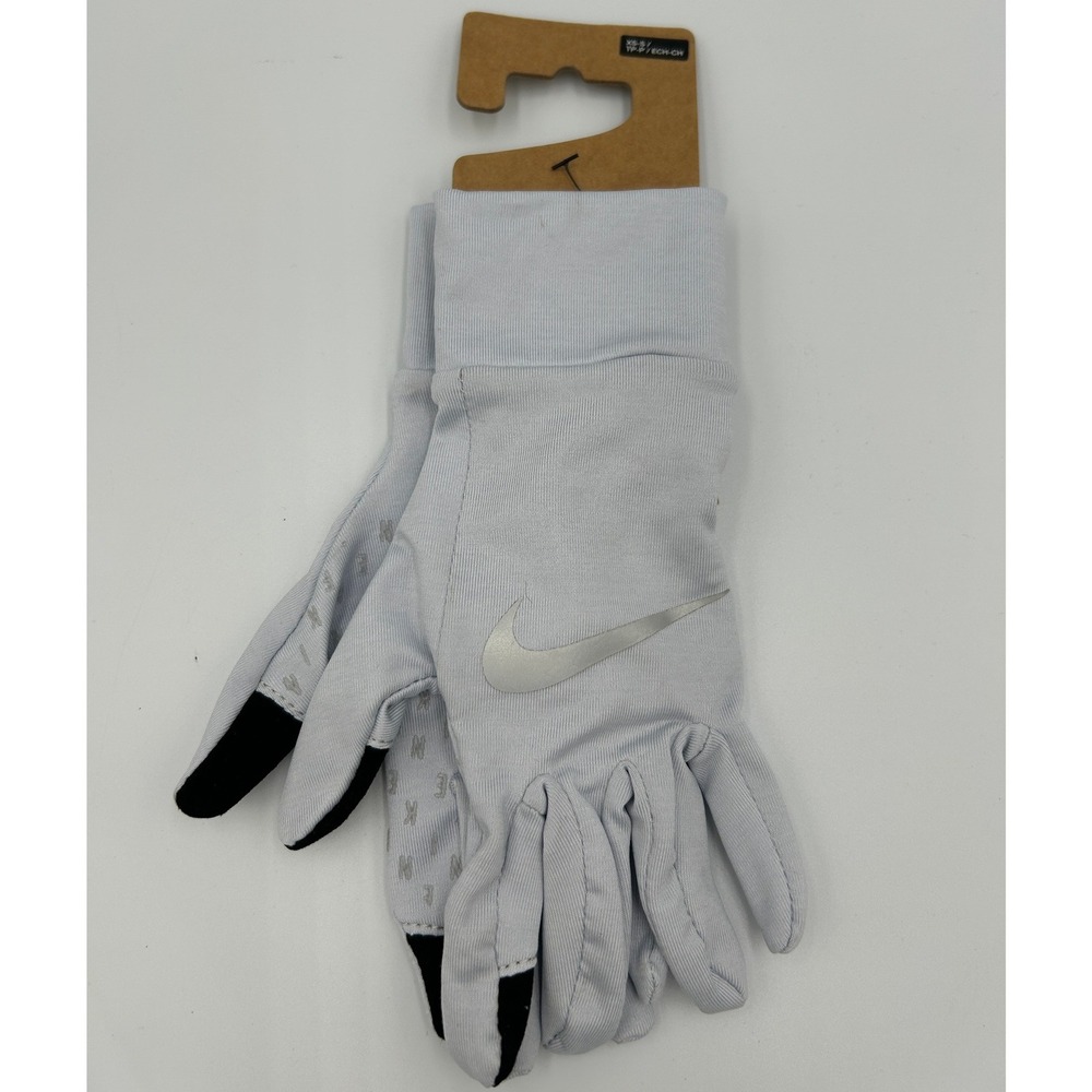 Nike Dri-FIT Fleece Running Gloves Womens XS/S Light Blue NWT Touchscreen - Picture 3 of 5